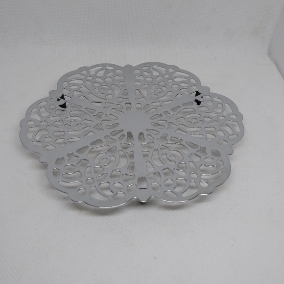 Vintage Irvinware Chrome Footed Trivet MCM Hot Plate - Picture 1 of 7